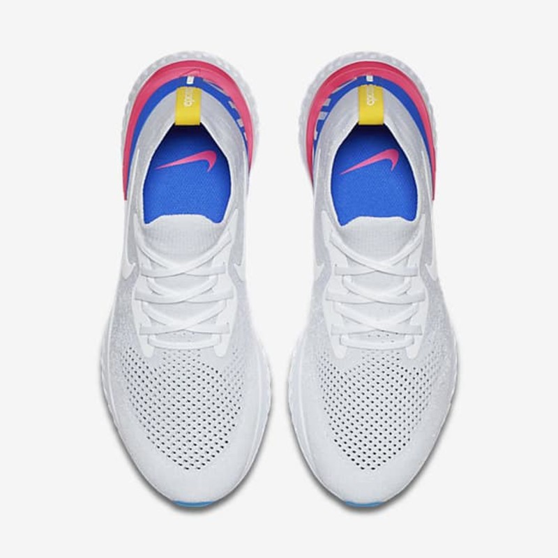 Nike epic react flyknit white training shoes best sale